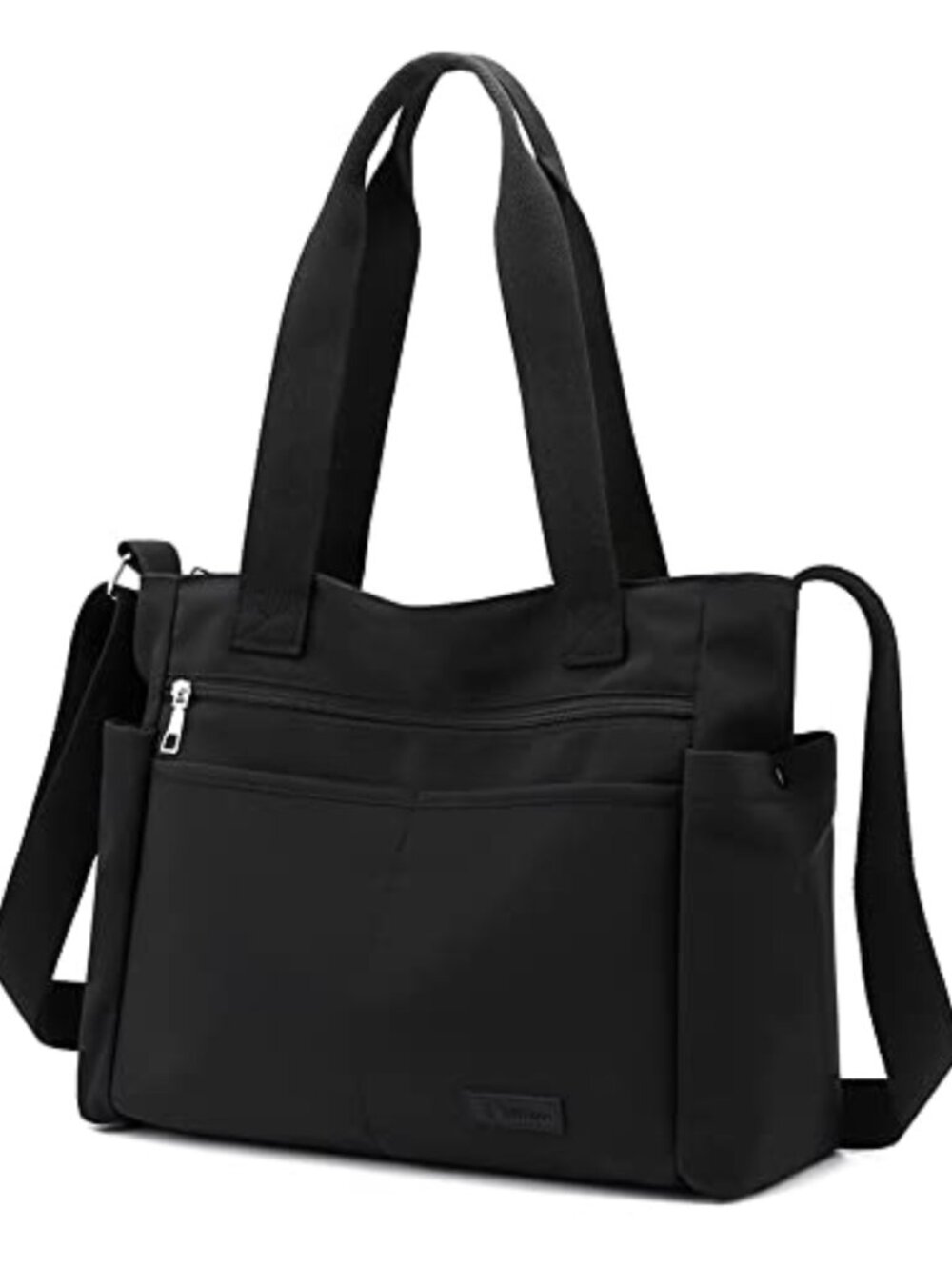 Nylon Water-Resistant Shoulder Tote Bag Multi-Pocket Large Handbag